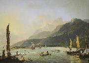 William Hodges Hodges' painting of HMS Resolution and HMS Adventure in Matavai Bay, Tahiti Germany oil painting artist